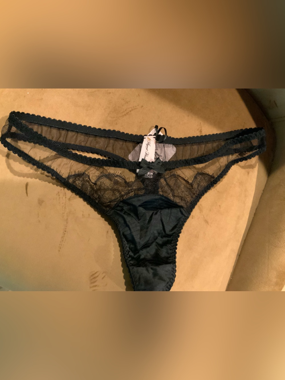 Agent Provocateur Black Lace Panty Sz 4 - Picture 2 of 10